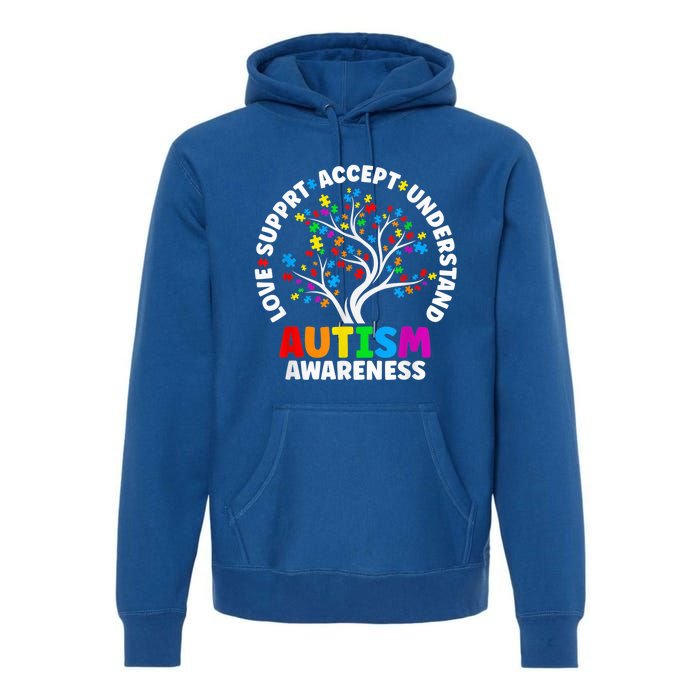 Autism Shirt Love Accept Support Autistic Autism Awareness Premium Hoodie