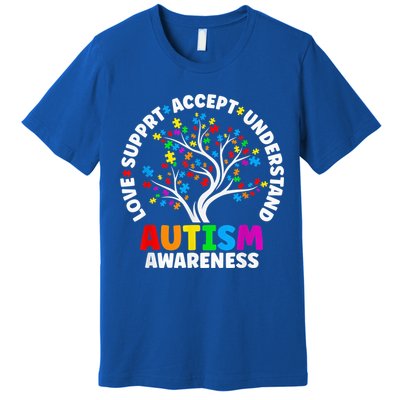 Autism Shirt Love Accept Support Autistic Autism Awareness Premium T-Shirt