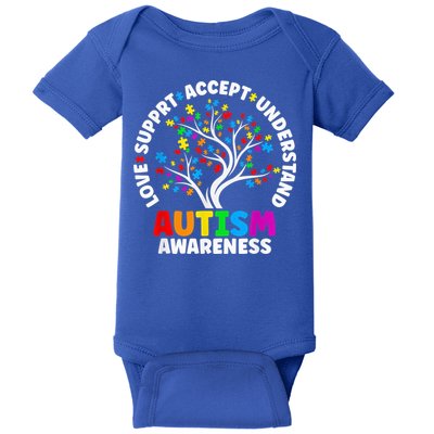 Autism Shirt Love Accept Support Autistic Autism Awareness Baby Bodysuit