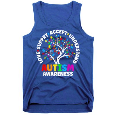 Autism Shirt Love Accept Support Autistic Autism Awareness Tank Top