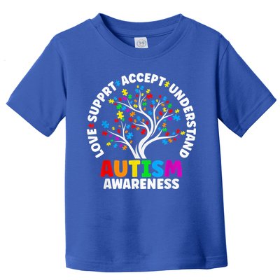 Autism Shirt Love Accept Support Autistic Autism Awareness Toddler T-Shirt