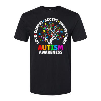 Autism Shirt Love Accept Support Autistic Autism Awareness Softstyle CVC T-Shirt