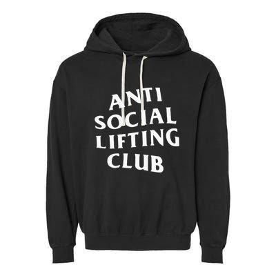 Anti Social Lifting Club Front Garment-Dyed Fleece Hoodie