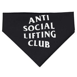 Anti Social Lifting Club Front USA-Made Doggie Bandana