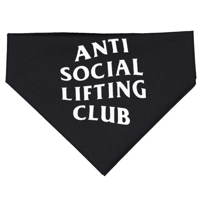 Anti Social Lifting Club Front USA-Made Doggie Bandana