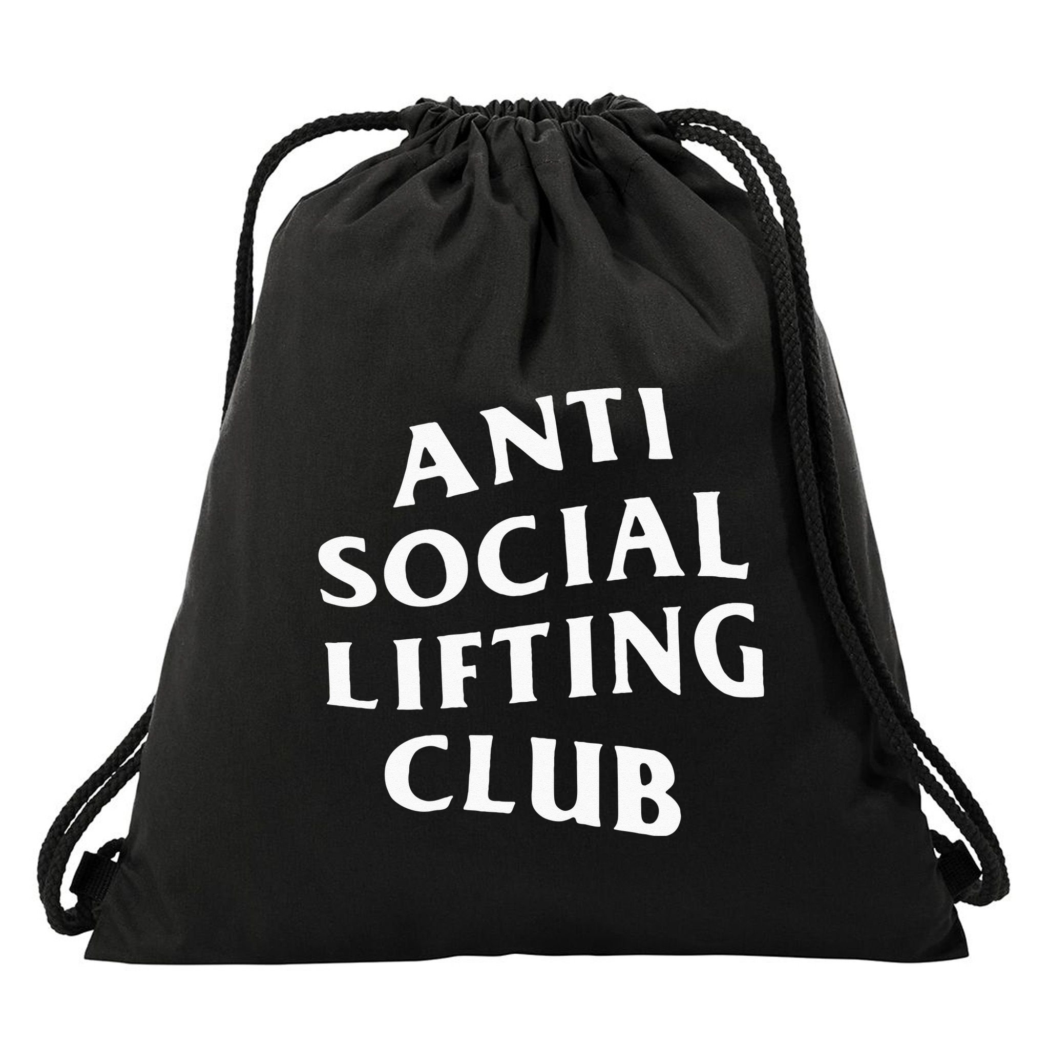 Anti Social Lifting Club Front Drawstring Bag