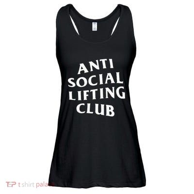 Anti Social Lifting Club Front Ladies Essential Flowy Tank