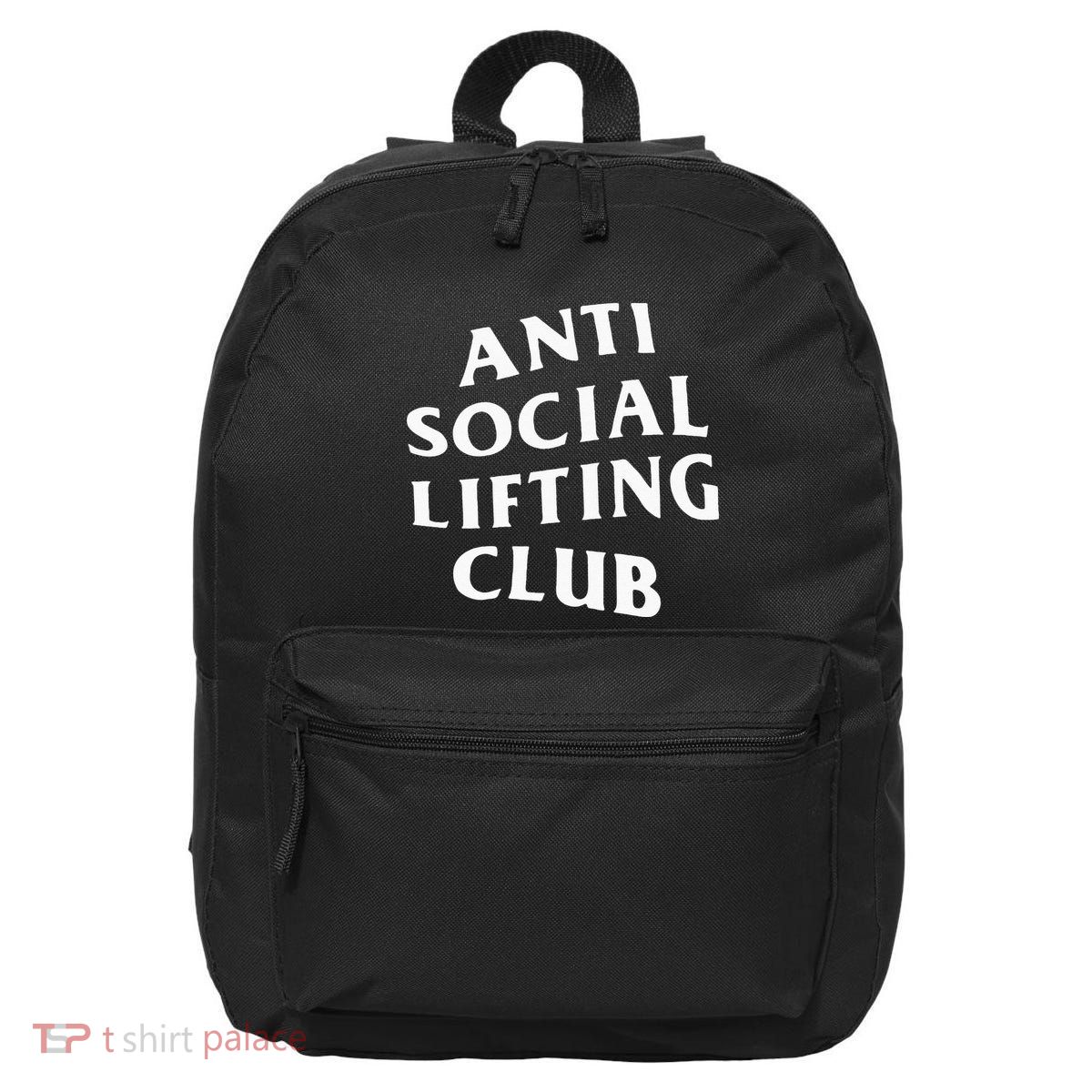 Anti Social Lifting Club Front 16 in Basic Backpack