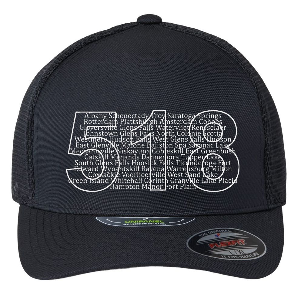 Albany Schenectady Lake Placid Upstate Ny Area Code 518 Flexfit Unipanel Trucker Cap