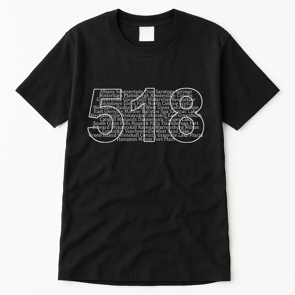 Albany Schenectady Lake Placid Upstate Ny Area Code 518 Tall T-Shirt