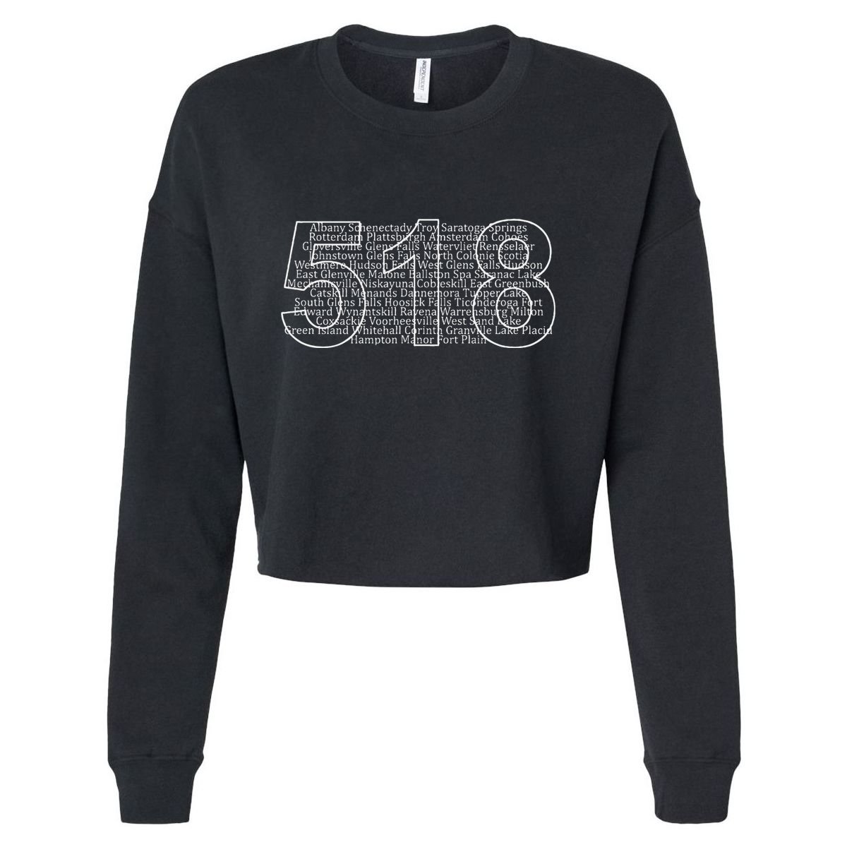 Albany Schenectady Lake Placid Upstate Ny Area Code 518 Cropped Pullover Crew