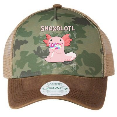 Axolotl Sweets Lollipop Snaxolotl Kawaii Axolotl Legacy Tie Dye Trucker Hat