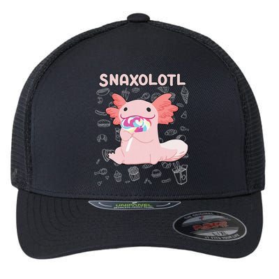 Axolotl Sweets Lollipop Snaxolotl Kawaii Axolotl Flexfit Unipanel Trucker Cap
