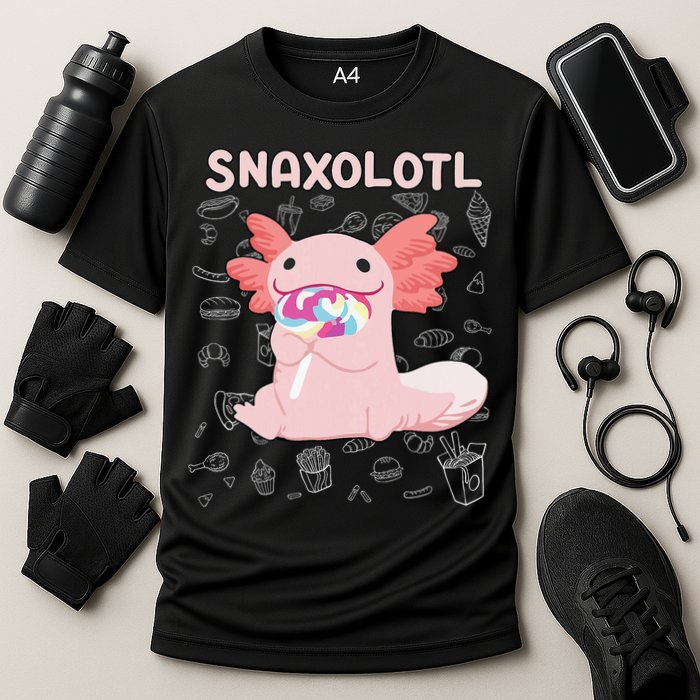 Axolotl Sweets Lollipop Snaxolotl Kawaii Axolotl Performance Shirt