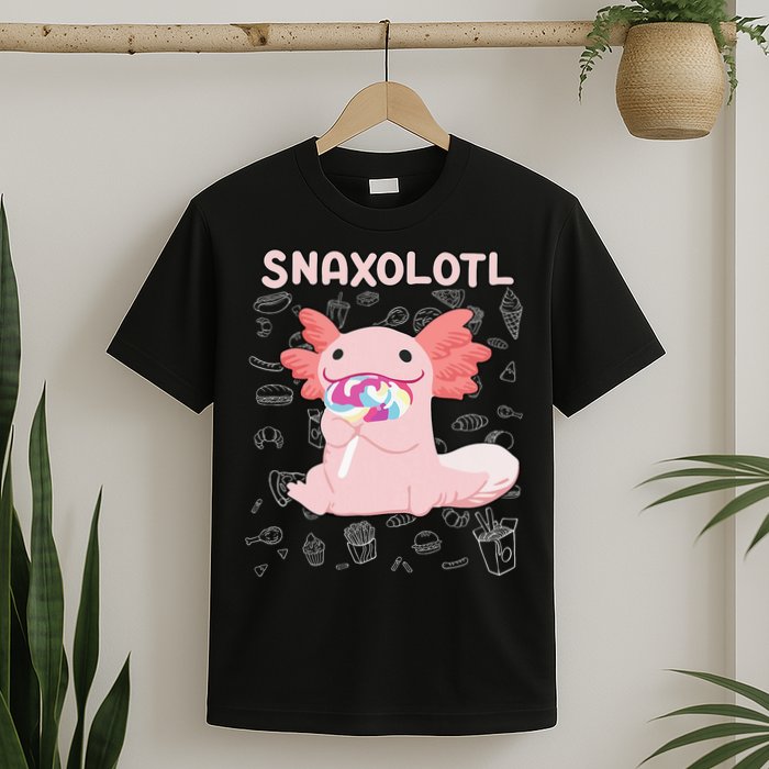 Axolotl Sweets Lollipop Snaxolotl Kawaii Axolotl T-Shirt