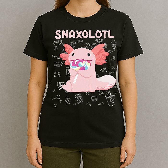 Axolotl Sweets Lollipop Snaxolotl Kawaii Axolotl T-Shirt