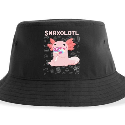 Axolotl Sweets Lollipop Snaxolotl Kawaii Axolotl Sustainable Bucket Hat