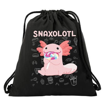Axolotl Sweets Lollipop Snaxolotl Kawaii Axolotl Drawstring Bag