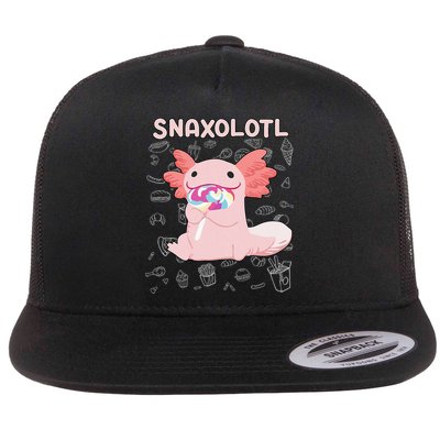Axolotl Sweets Lollipop Snaxolotl Kawaii Axolotl Flatbill Hat