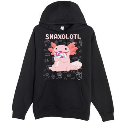 Axolotl Sweets Lollipop Snaxolotl Kawaii Axolotl Premium Pullover Hoodie