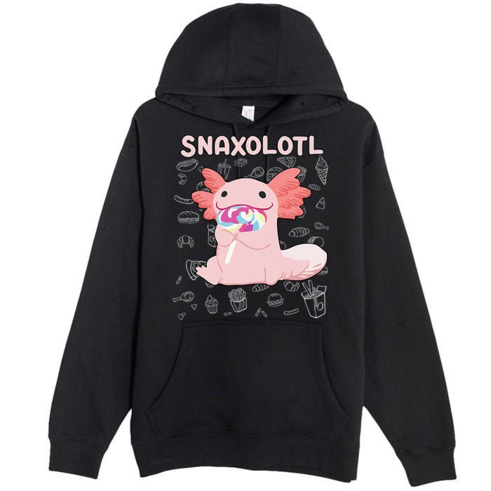 Axolotl Sweets Lollipop Snaxolotl Kawaii Axolotl Premium Pullover Hoodie