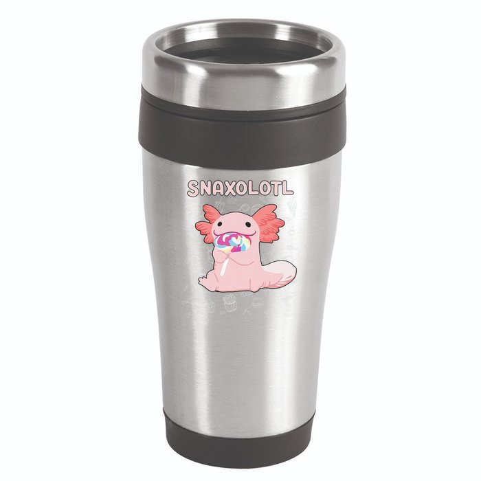 Axolotl Sweets Lollipop Snaxolotl Kawaii Axolotl 16oz Travel Tumbler
