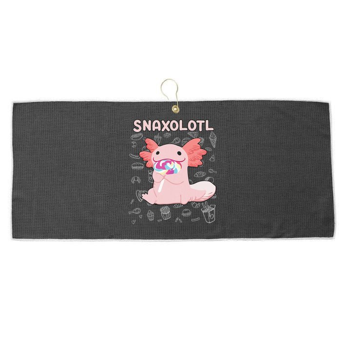 Axolotl Sweets Lollipop Snaxolotl Kawaii Axolotl Large Microfiber Waffle Golf Towel