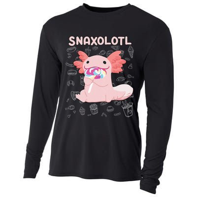 Axolotl Sweets Lollipop Snaxolotl Kawaii Axolotl Cooling Performance Long Sleeve Crew
