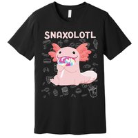 Axolotl Sweets Lollipop Snaxolotl Kawaii Axolotl Premium T-Shirt
