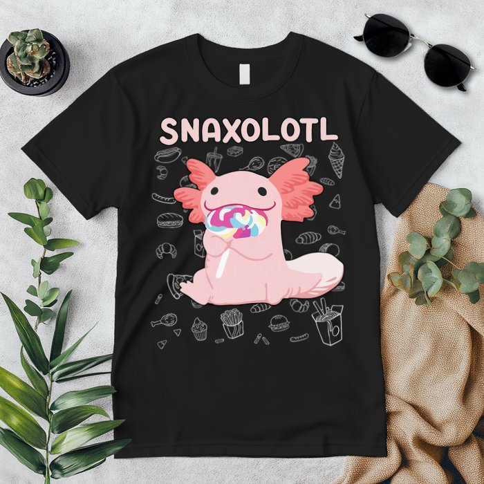 Axolotl Sweets Lollipop Snaxolotl Kawaii Axolotl Premium T-Shirt