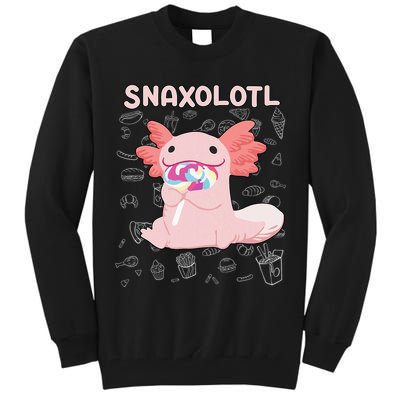 Axolotl Sweets Lollipop Snaxolotl Kawaii Axolotl Tall Sweatshirt