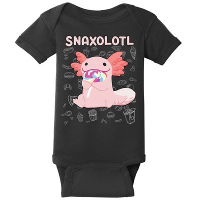 Axolotl Sweets Lollipop Snaxolotl Kawaii Axolotl Baby Bodysuit