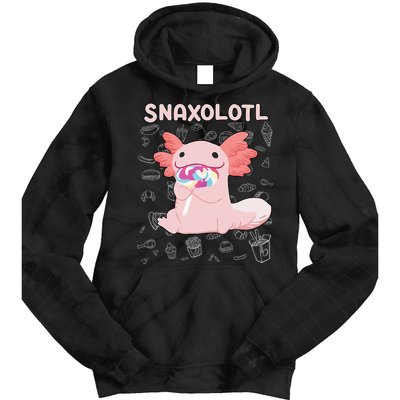 Axolotl Sweets Lollipop Snaxolotl Kawaii Axolotl Tie Dye Hoodie