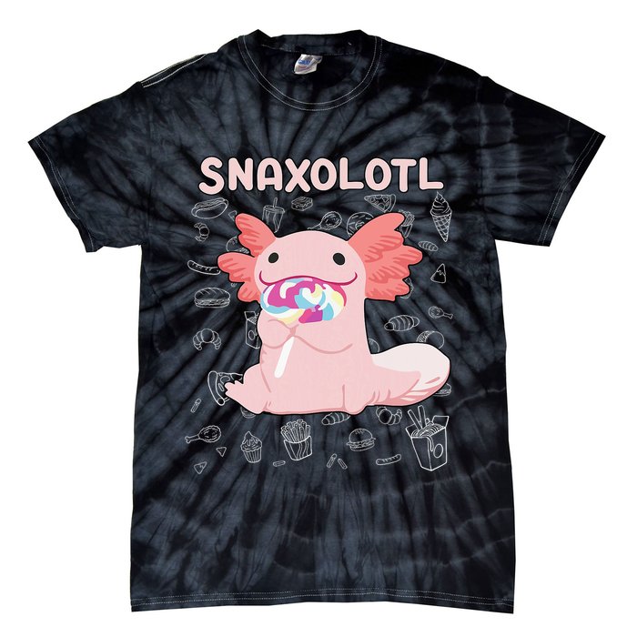 Axolotl Sweets Lollipop Snaxolotl Kawaii Axolotl Tie-Dye T-Shirt