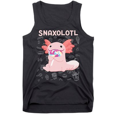 Axolotl Sweets Lollipop Snaxolotl Kawaii Axolotl Tank Top
