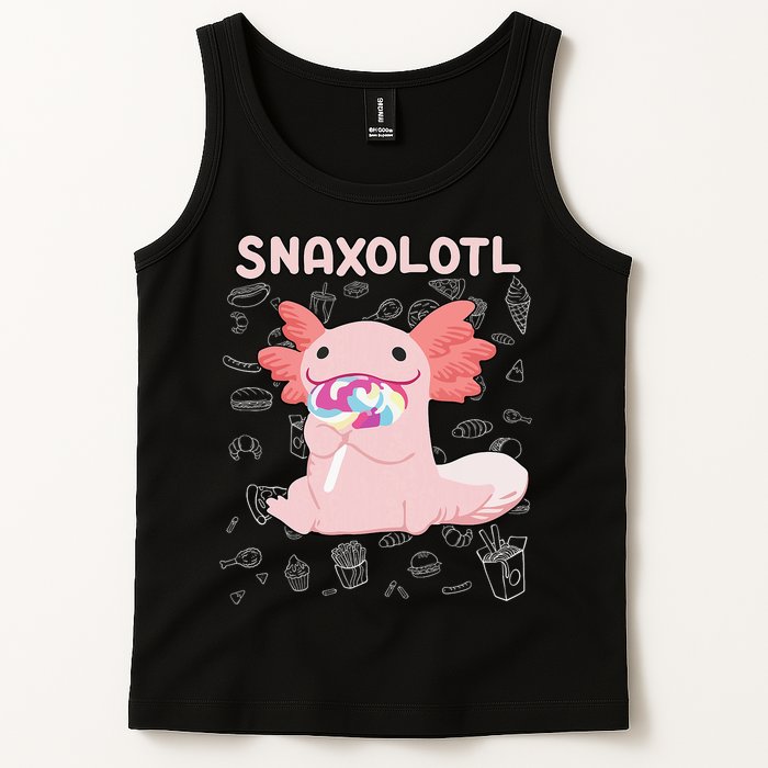 Axolotl Sweets Lollipop Snaxolotl Kawaii Axolotl Tank Top