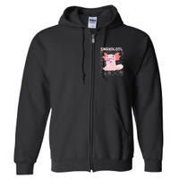 Axolotl Sweets Lollipop Snaxolotl Kawaii Axolotl Full Zip Hoodie