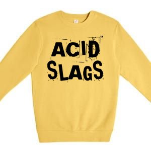 ACID SLAGS Logo Premium Crewneck Sweatshirt