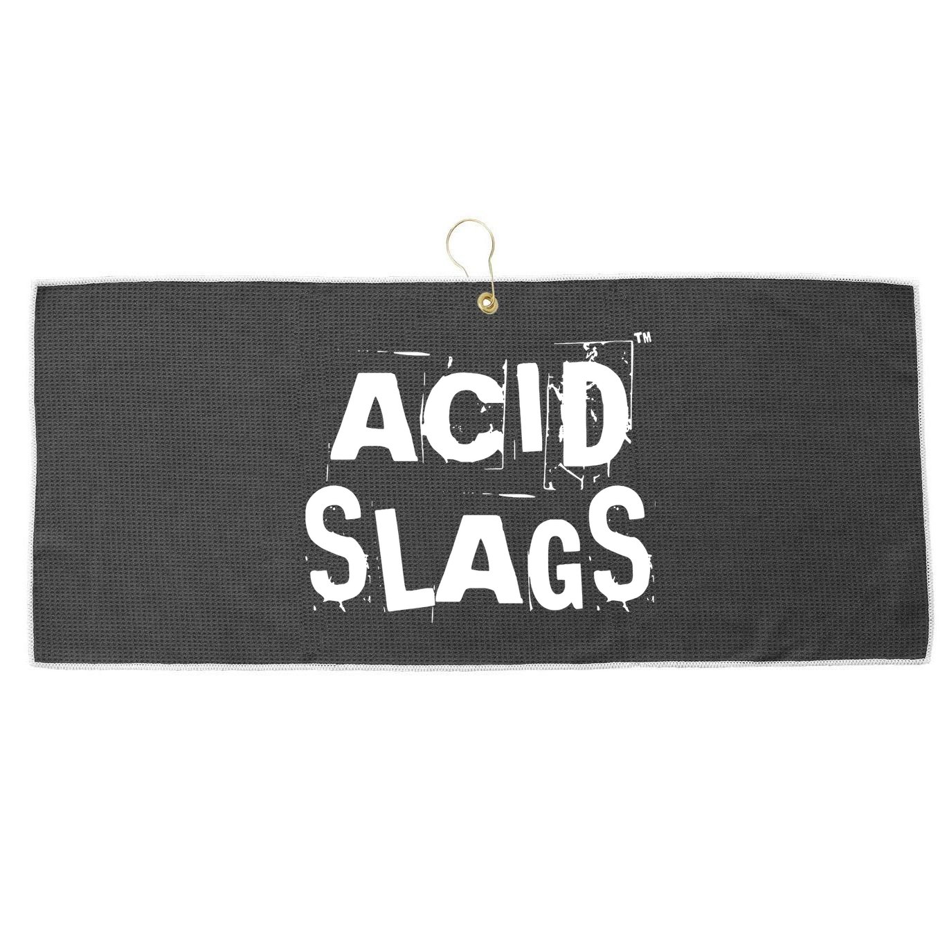 ACID SLAGS Logo Large Microfiber Waffle Golf Towel