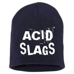 ACID SLAGS Logo Short Acrylic Beanie