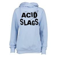 ACID SLAGS Logo Womens Funnel Neck Pullover Hood