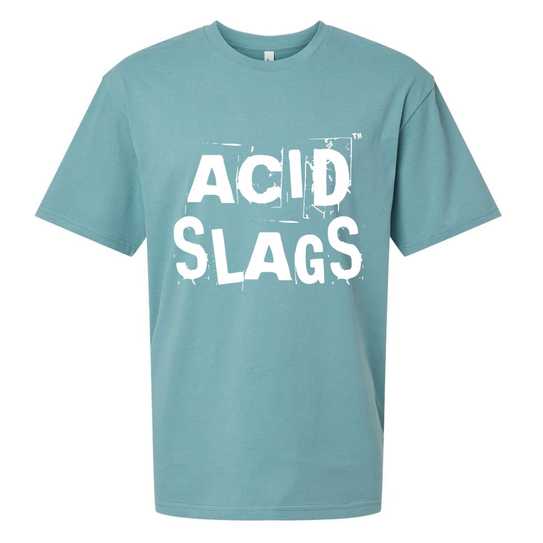 ACID SLAGS Logo Sueded Cloud Jersey T-Shirt