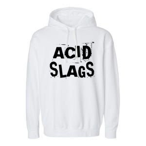 ACID SLAGS Logo Garment-Dyed Fleece Hoodie