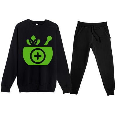 Ayurveda Science Life Indian Healing Art Medicine Dosha Premium Crewneck Sweatsuit Set