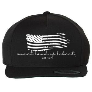 America Sweet Land Of Liberty Est 1776 Patriotic Gift Wool Snapback Cap