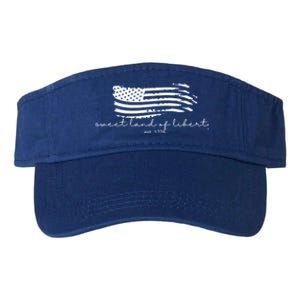 America Sweet Land Of Liberty Est 1776 Patriotic Gift Valucap Bio-Washed Visor