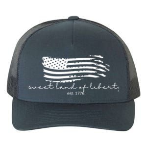 America Sweet Land Of Liberty Est 1776 Patriotic Gift Yupoong Adult 5-Panel Trucker Hat