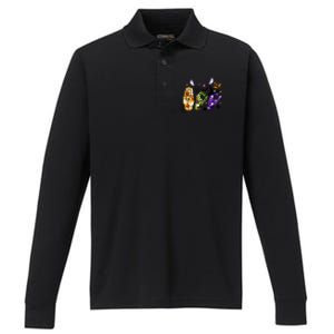 American Sign Language Boo Asl Halloween For Gift Performance Long Sleeve Polo