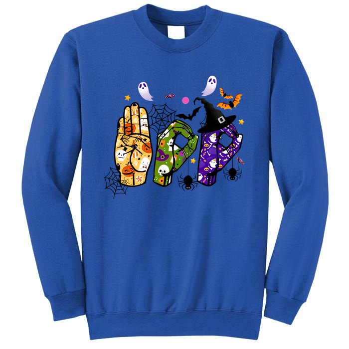 American Sign Language Boo Asl Halloween For Gift Sweatshirt