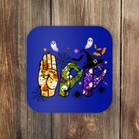 American Sign Language Boo Asl Halloween For Gift Coaster